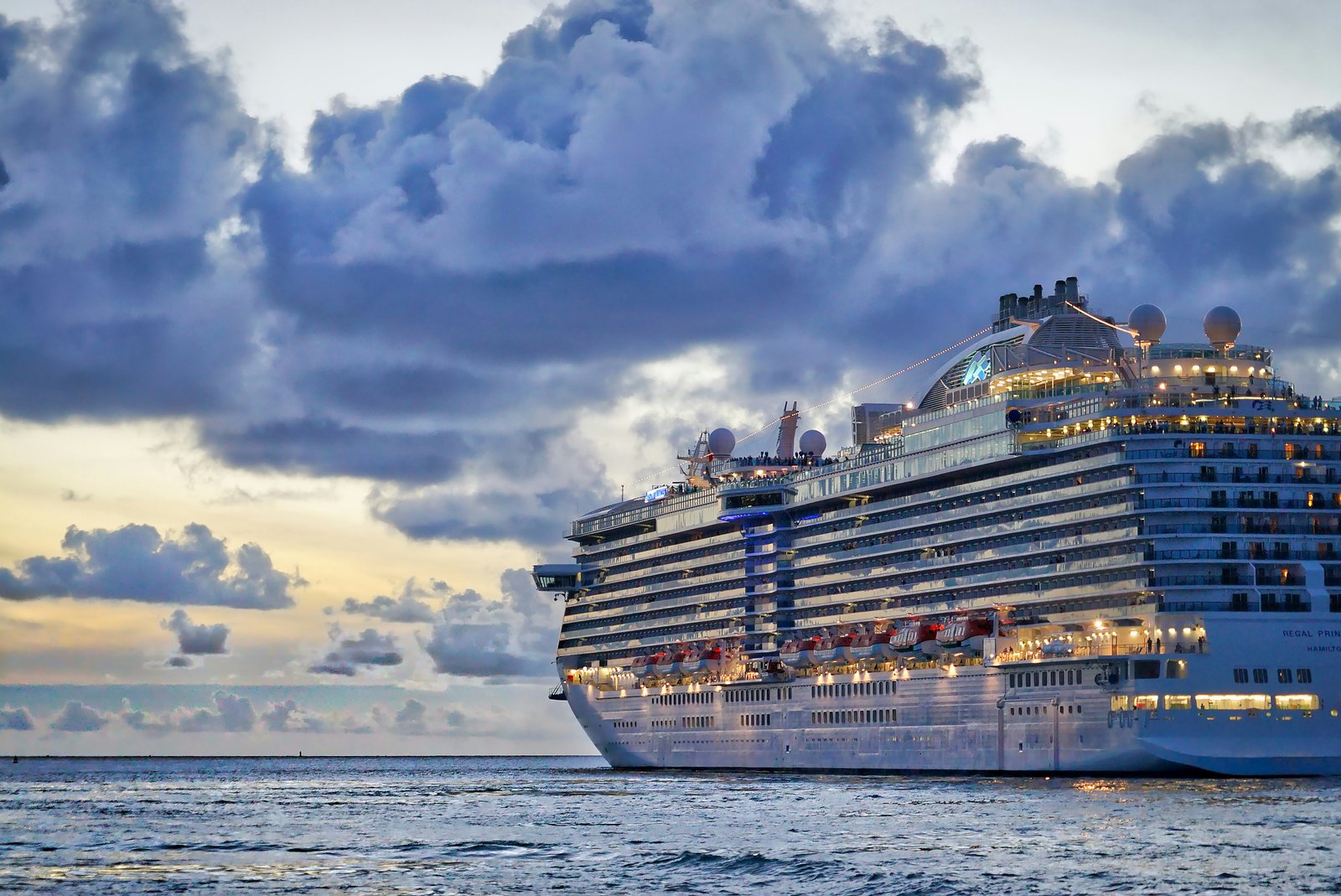 Commercial vessel operating at sea